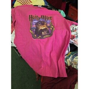 Vintage 2002 Pink  Hairy Otter T-shirt L Monterey Bay CA Potter Spoof